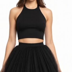 Bardot Cassidy Halter Top In Black Size 10 (Large)